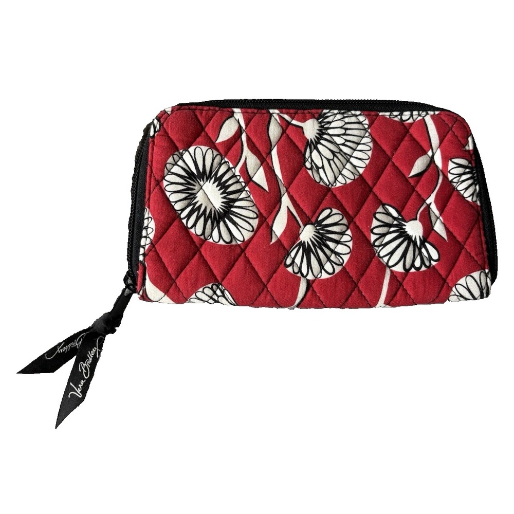 Vera Bradley cloth clutch Wallet Zipper Floral‎ 8x5